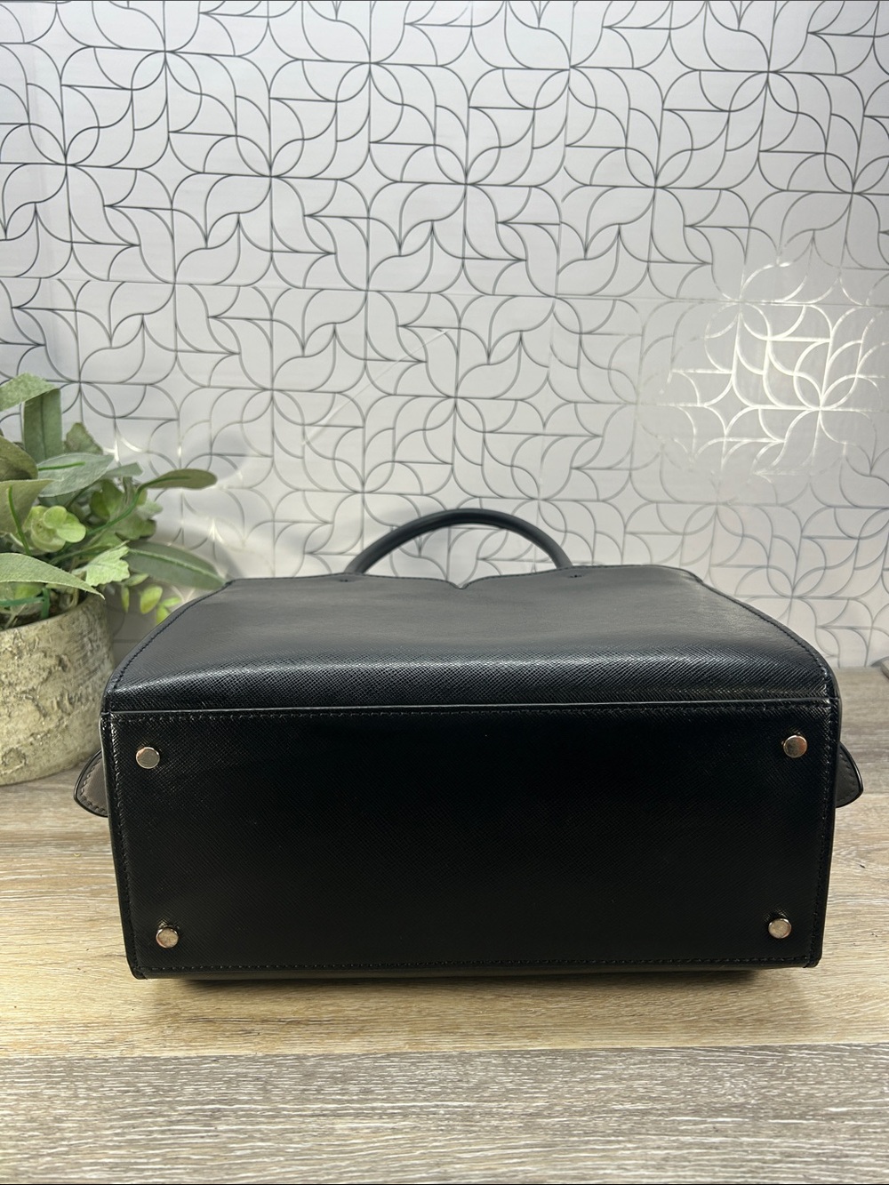 8554 Kate Spade black gray Spencer satchel 270968554 - Picture 3 of 14
